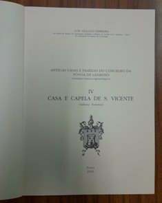 IV - CASA E CAPELA DE S. VICENTE
