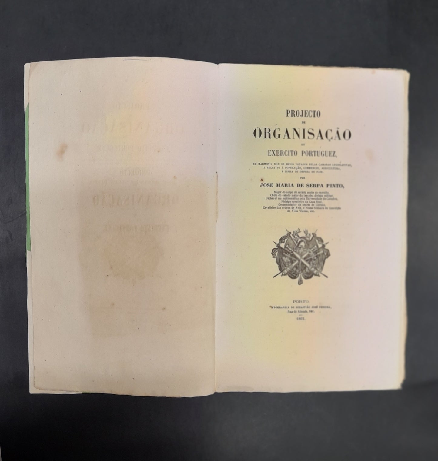 PROJECTO DE ORGANISAÇÃO DO EXERCITO PORTUGUEZ