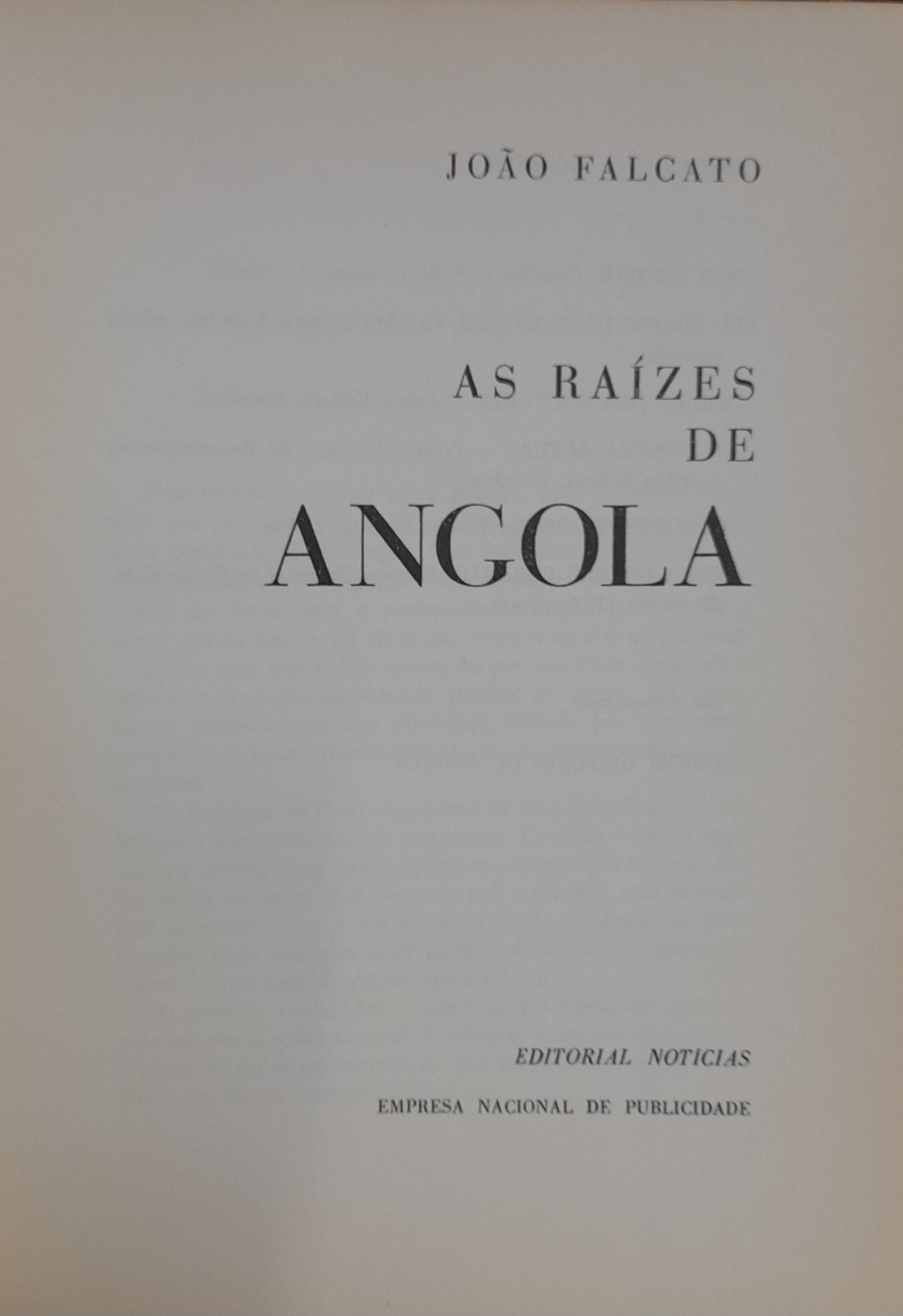 AS RAÌZES DE ANGOLA