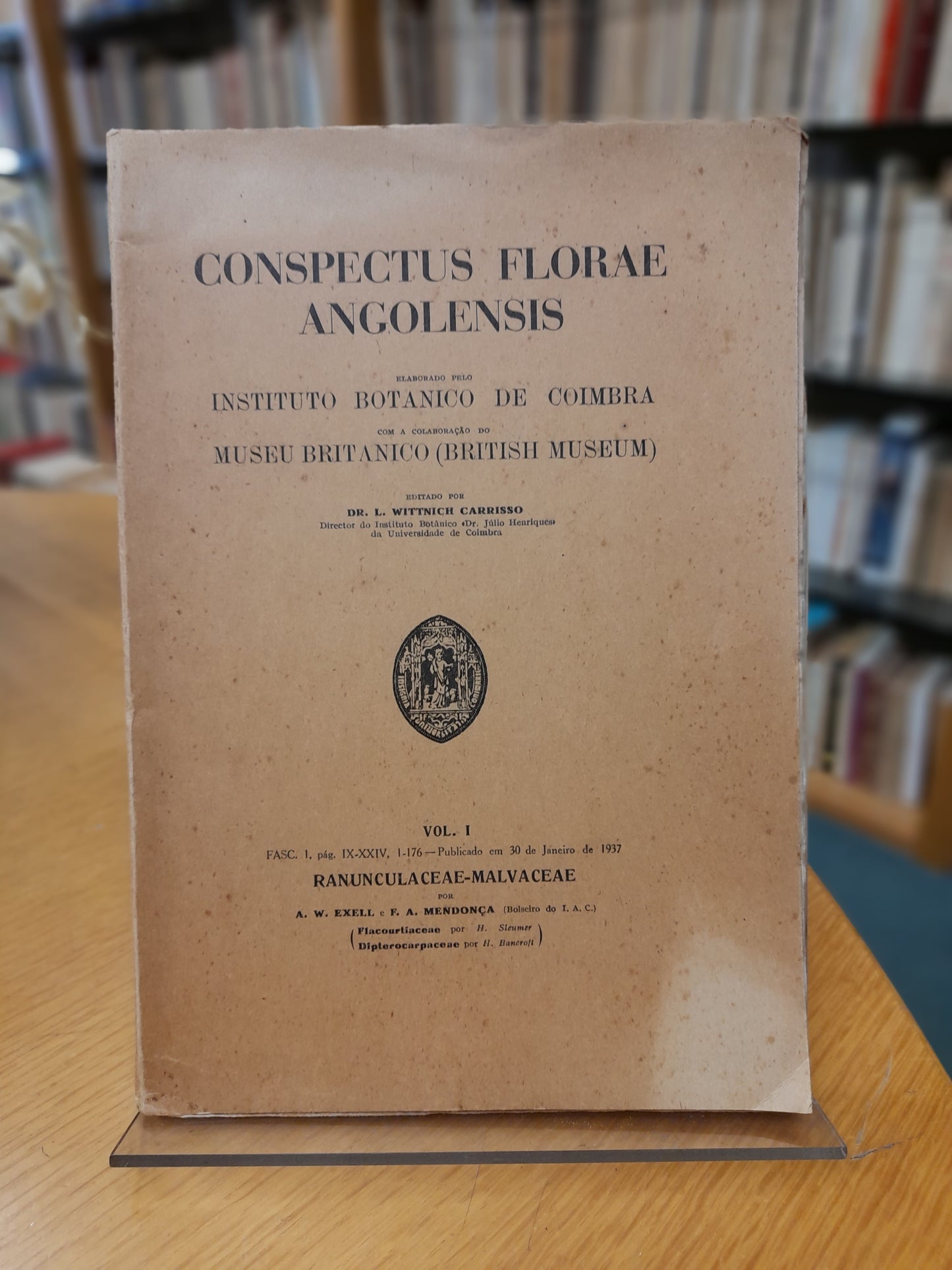 CONSPECTUS FLORAE ANGOLENSIS