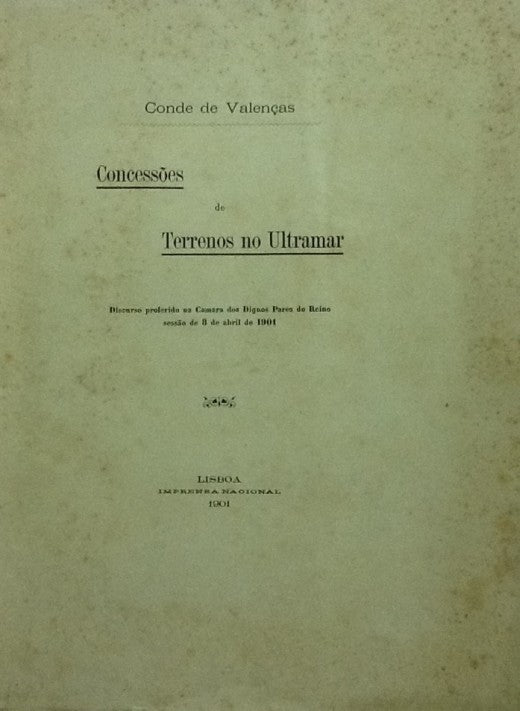 CONCESSÕES DE TERRENOS NO ULTRAMAR