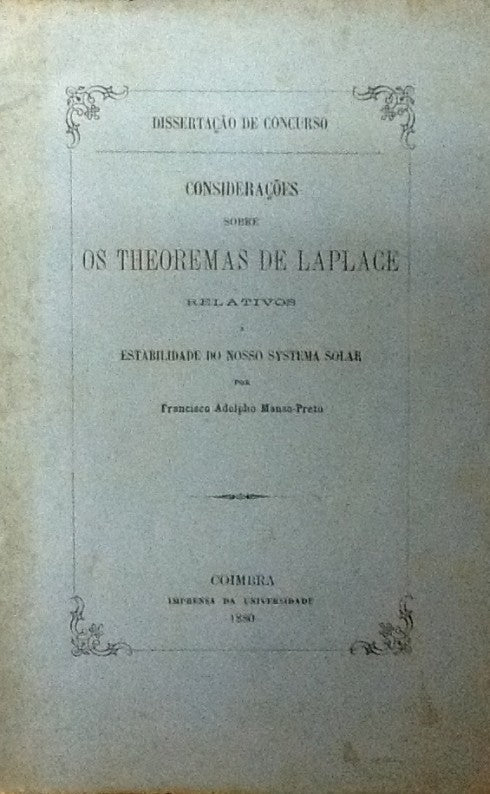 CONSIDERAÇÕES SOBRE OS THEOREMAS DE LAPLACE