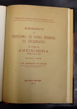 REGISTO DA FREGUESIA DE NOSSA SENHORA DA ENCARNAÇÃO