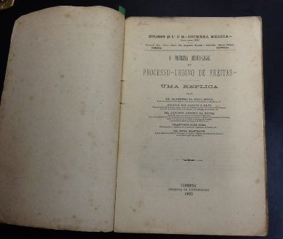 O PROBLEMA MEDICO- LEGAL NO PROCESSO - URBINO DE FREITAS