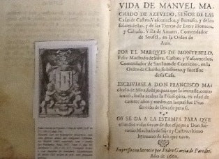 VIDA DE MANUEL MACHADO DE AZEVEDO,