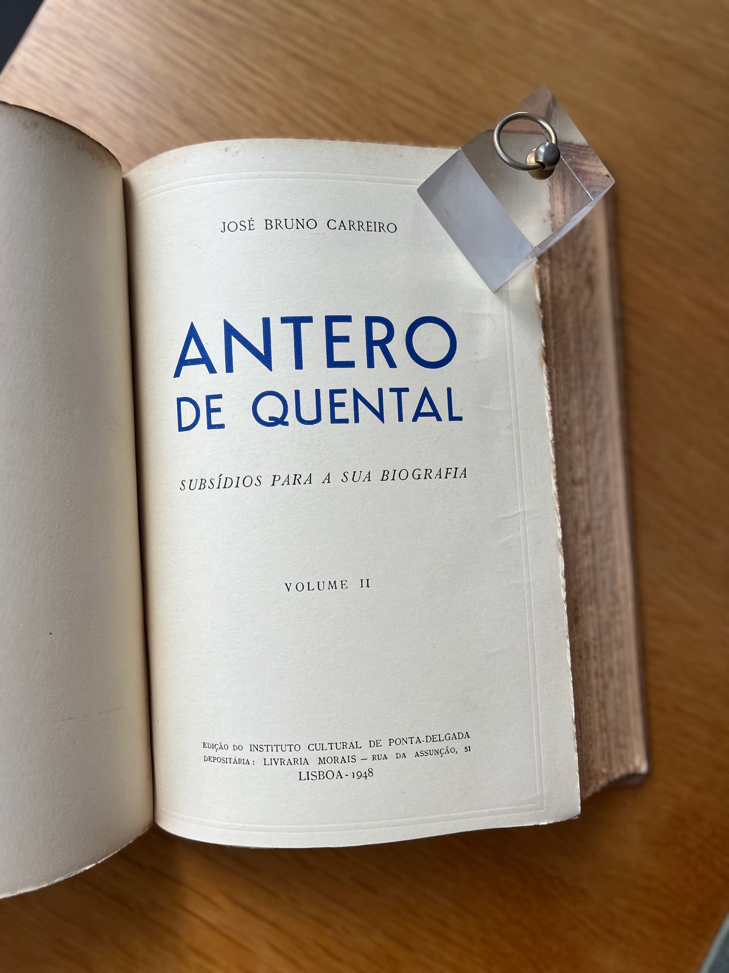 ANTERO DE QUENTAL, SUBSÍDIOS PARA A SUA BIOGRAFIA 2 VOL.
