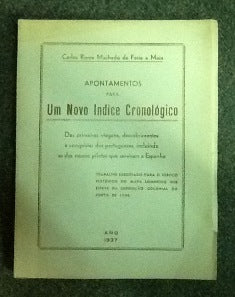 APONTAMENTOS PARA UM NOVO INDICE CRONOLÓGICO
