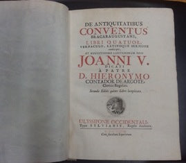 DE ANTIQUITATIBUS/ CONVENTUS/ BRACARAUGUSTANI,/ : LIBRI QUATUOR,/ VERNACULO, LATINOQUE SERMONE/ CONSCRIPTI,/