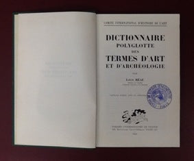 DICTIONNAIRE POLYGLOTTE DES TERMES D`ART ET D`ARCHÉOLOGIE.