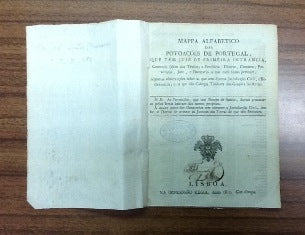 MAPPA ALFABETICO DAS POVOAÇÕES DE PORTUGAL,