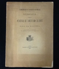MEMORIA SOBRE A RESIDENCIA DE CHRISTOVAM COLOMBO