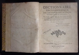 DICTIONNAIRE ENCYCLOPEDIQUE DES AMUSEMENS DES SCIENCES MATHÉMATIQUES ET PHYSIQUES