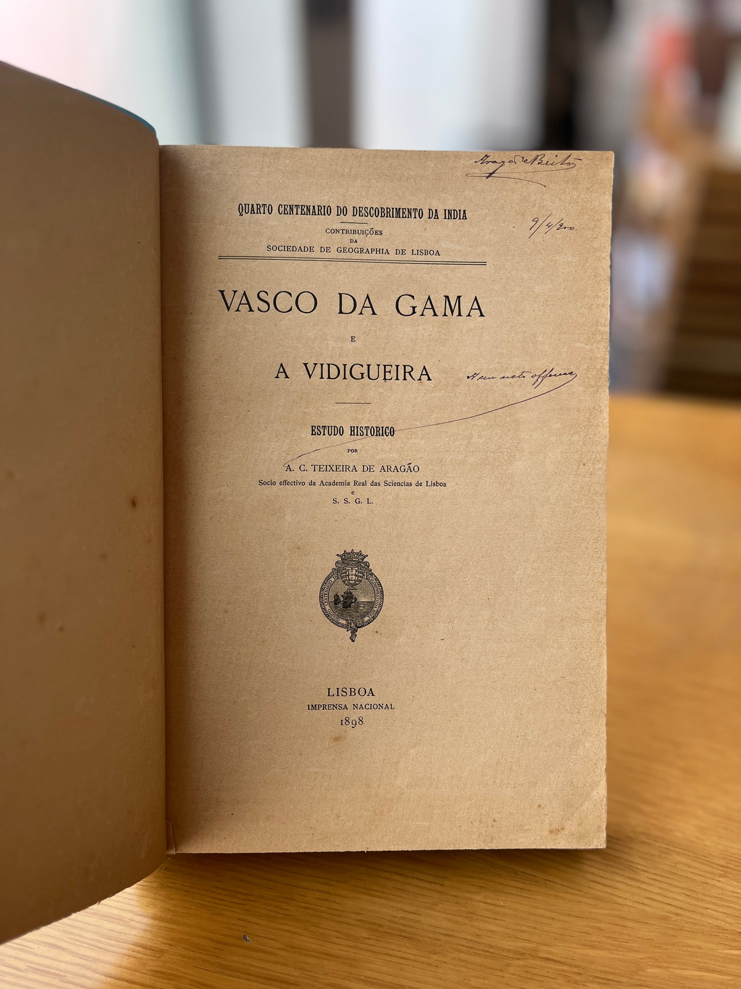 VASCO DA GAMA E A VIDIGUEIRA