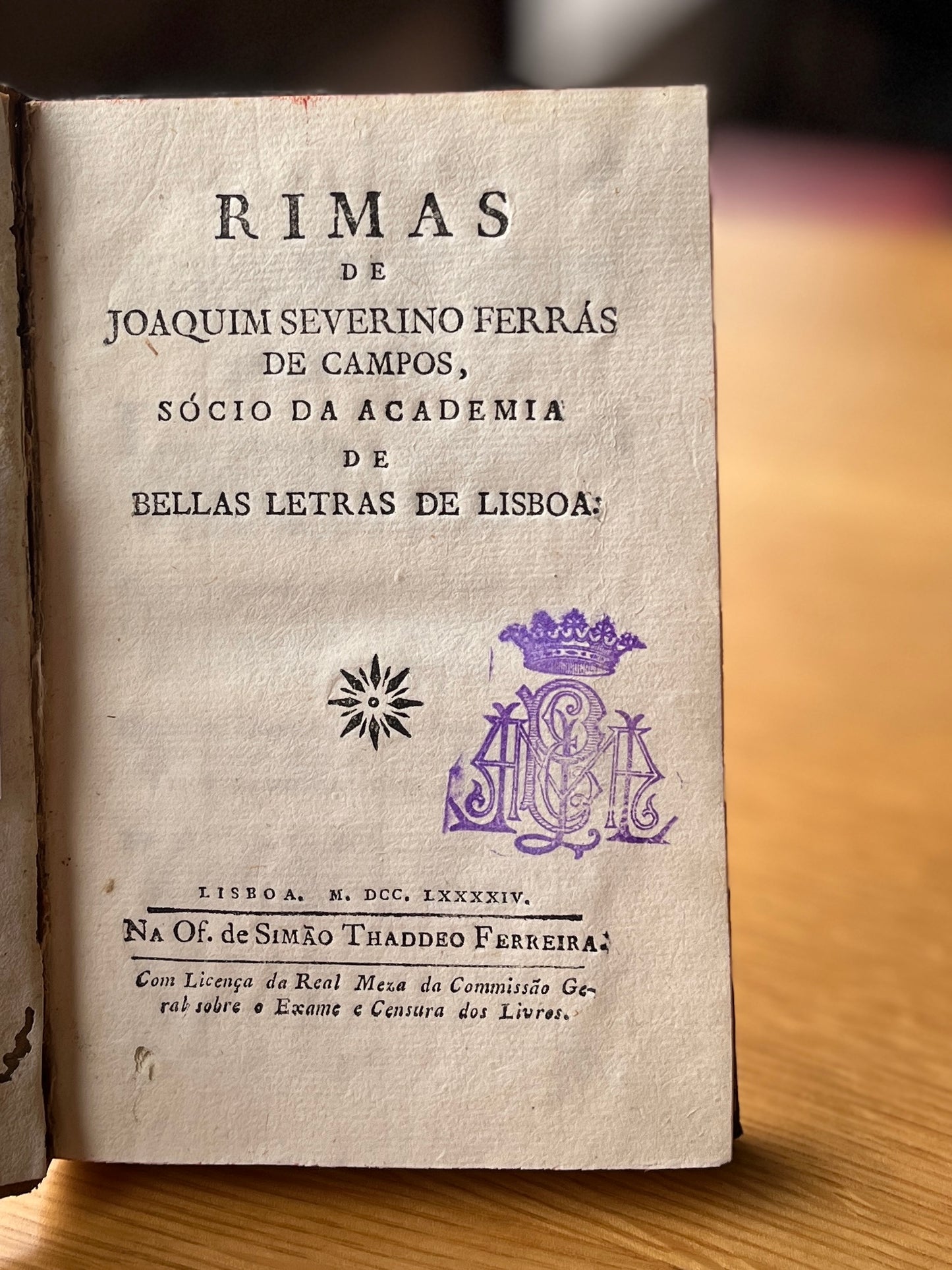 RIMAS DE JOAQUIM SEVERINO FERRÁS DE CAMPOS