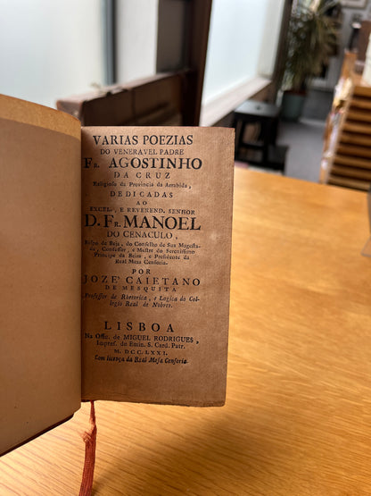 VARIAS POEZIAS DO VENERAVEL PADRE CRUZ FR. AGOSTINHO DA CRUZ
