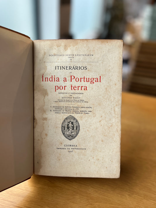 ITINERÁRIOS DA ÍNDIA A PORTUGAL POR TERRA