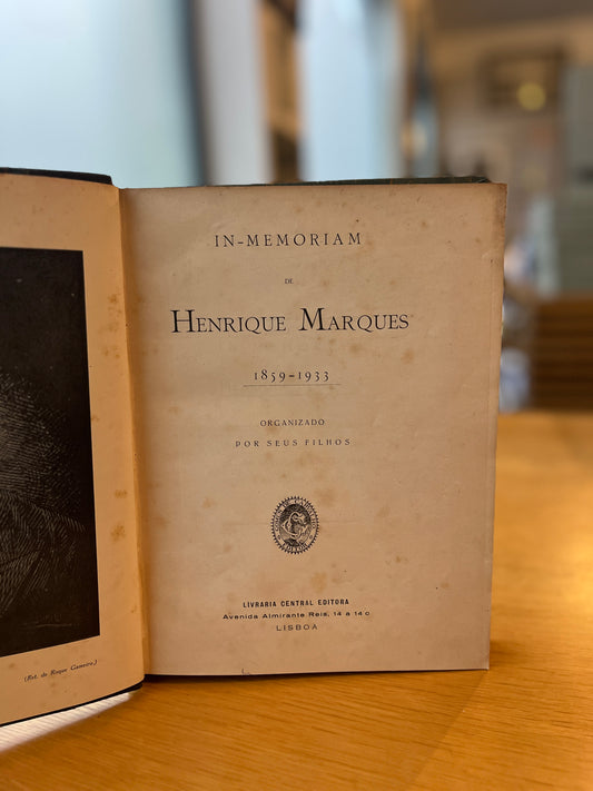 IN-MEMORIAM DE HENRIQUE MARQUES (1859–1933) - MEMÓRIAS DE UM EDITOR