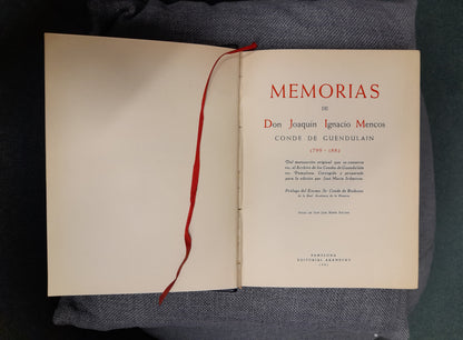 MEMORIAS DE D. JOAQUÍN IGNACIO MENCOS