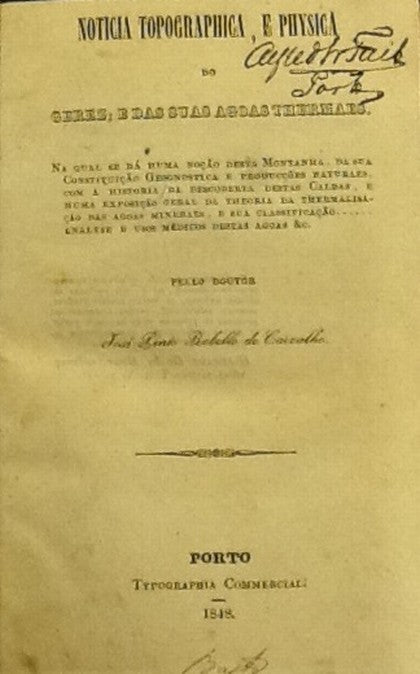 NOTICIA TOPOGRAPHICA, E PHYSICA DO GEREZ,