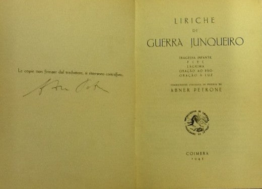 LYRICHE DI GUERRA JUNQUEIRO