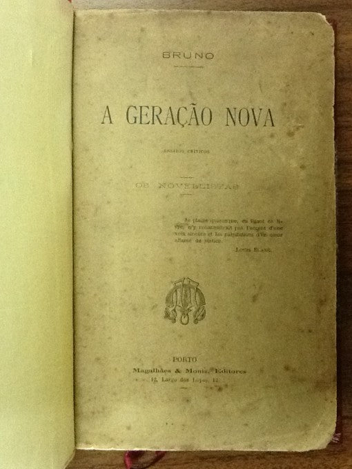 A GERAÇÃO NOVA