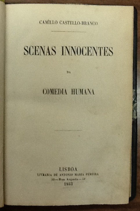 SCENAS INNOCENTES DA COMEDIA HUMANA