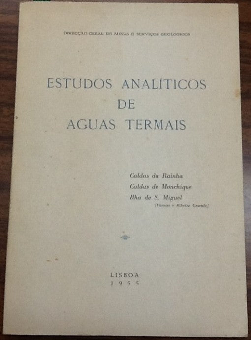 ESTUDOS ANALITICOS DE ÁGUAS TERMAIS