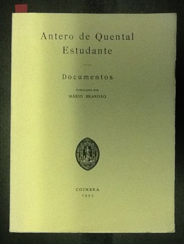 ANTERO DE QUENTAL ESTUDANTE