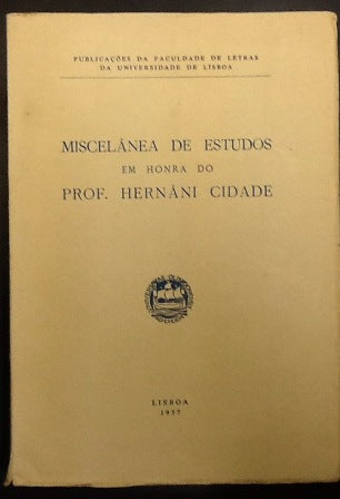 MISCELÂNEA DE ESTUDOS EM HONRA DO PROF.HERNÂNI CIDADE