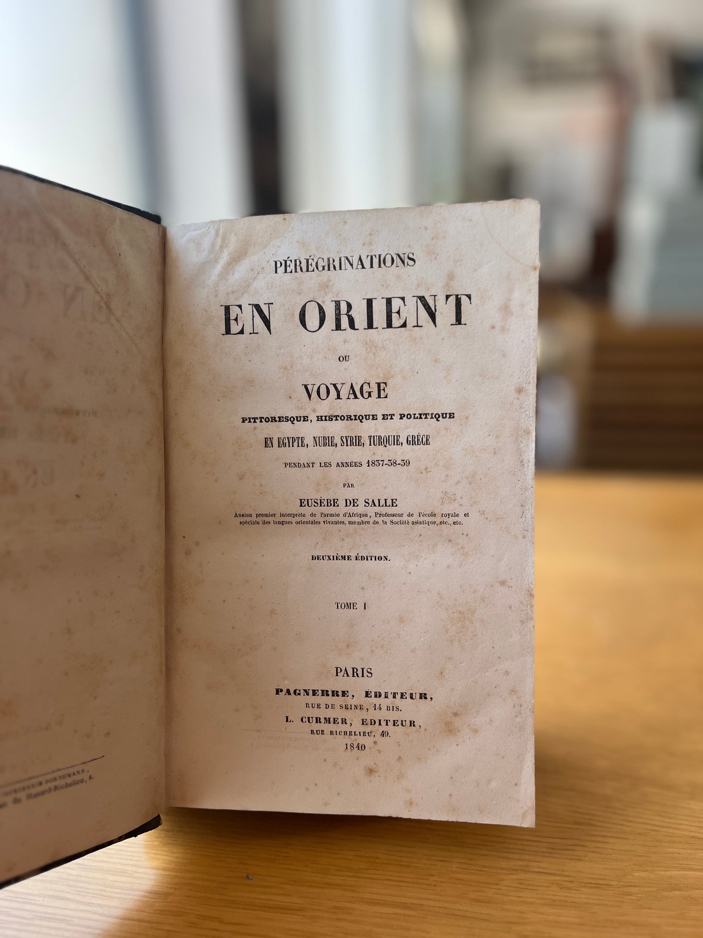 PÉRÉGRINATIONS EN ORIENT OU VOYAGE 2 VOL./1