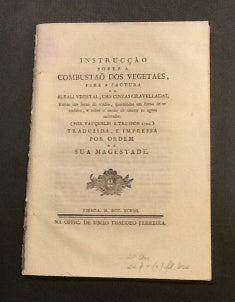 INSTRUCÇÃO SOBRE A COMBUSTÃO DOS VEGETAES,