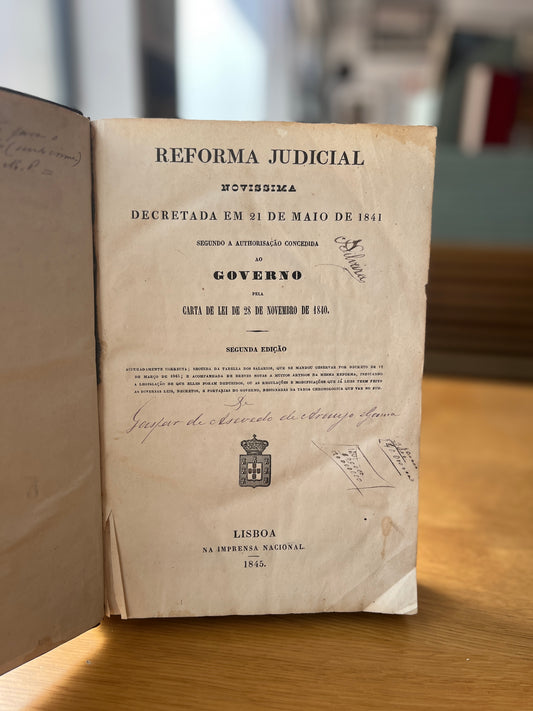 REFORMA JUDICIAL NOVISSIMA DECRETADA EM 21 DE MAIO DE 1841