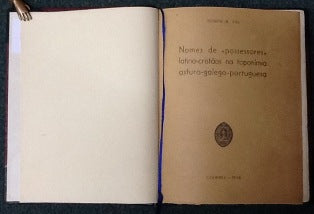 NOMES DE « POSSESSORES» LATINO- CRISTÃOS NA TOPONIMIA ASTURO- GALEGO- PORTUGUESA