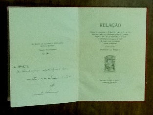 RELAÇÃO - ORIGINAL Q MANDARÃO A EL- REY D. JOÃO O 4º OS PA-/