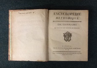 ENCYCLOPEDIE METHODIQUE./ DICTIONNAIRE DE TOUTES LES ESPÈCES DE CHASSES.