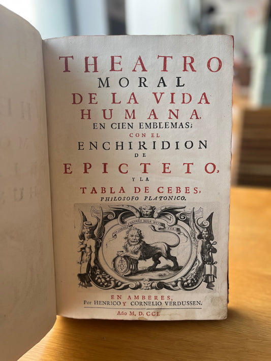 THEATRO MORAL DE LA VIDA HUMANA EN CIEN EMBLEMAS
