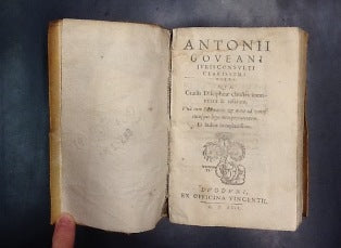 ANTONII/ GOVEANI/ IURISCONSULTI/ CLARISSIMI/ OPERA./