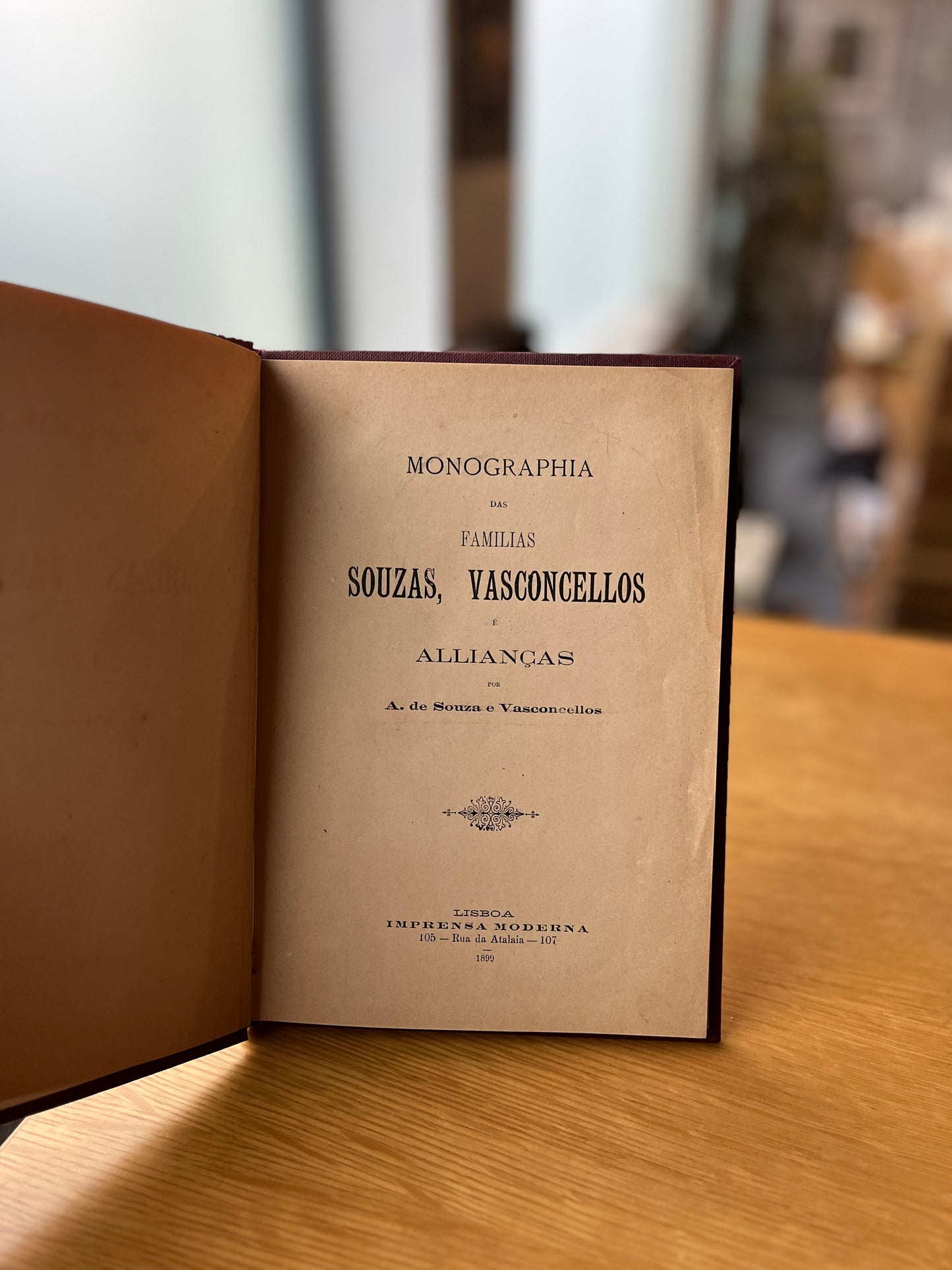 MONOGRAPHIA DAS FAMILIAS SOUZAS, VASCONCELLOS E ALLIANÇAS