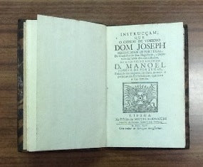 INSTRUCÇAM,/ QUE/ O CONDE DE VIMIOSO/ (...)/ DO CONSELHO DE SUA MAGESTADE, E DEPU-/ TADO DA JUNTA DOS TRES ESTADOS,/