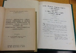 LENDAS - HISTORIETAS - ETIMOLOGIAS POPULARES E OUTRAS ETIMOLOGIAS RESPEITANTES ÀS CIDADES, VILAS, ALDEIAS E LUGARES DE PORTUGAL CONTINENTAL .