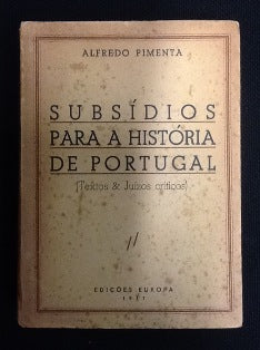 SUBSÍDIOS PARA A HISTÓRIA DE PORTUGAL