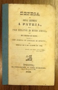 DEFEZA DO JORNAL LEGITIMISTA A PATRIA