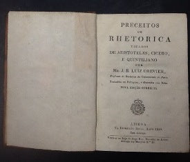 PRECEITOS DE RHETORICA/ TIRADOS/ DE ARISTOTELES, CICERO,/ E QUINTILIANO/