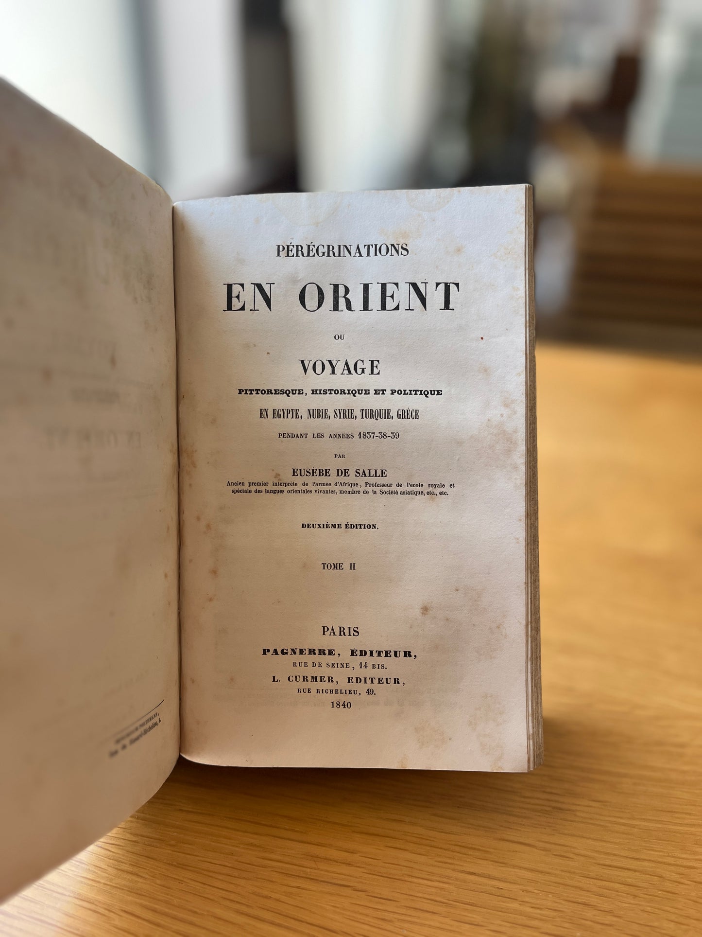 PÉRÉGRINATIONS EN ORIENT OU VOYAGE 2 VOL./1