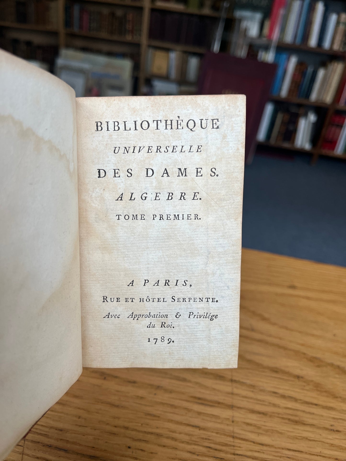 BIBLIOTHÉQUE UNIVERSELLE DES DAMES. ALGEBRE