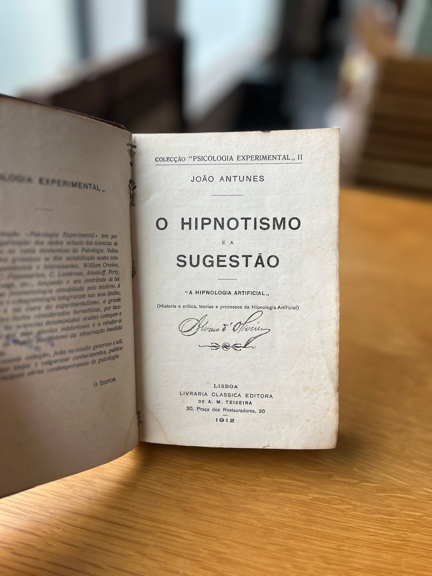 O HIPNOTISMO E A SUGESTÃO