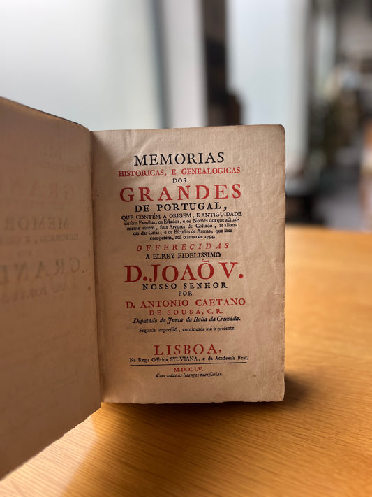 MEMORIAS HISTORICAS, E GENEALOGICAS DOS GRANDES DE PORTUGAL