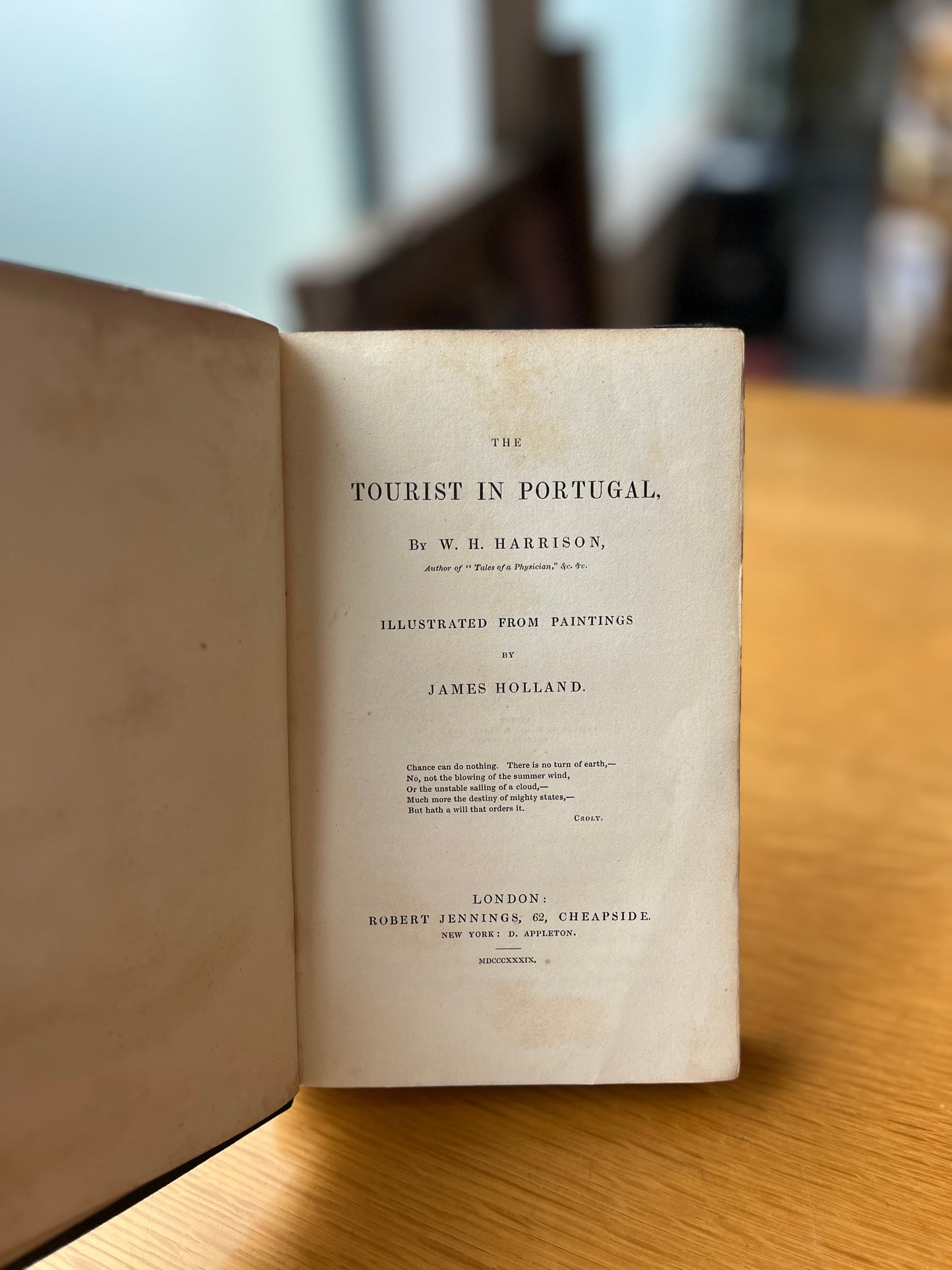 JENNINGS`S LANDSCAPE ANNUAL OR TOURIST IN PORTUGAL FOR 1839
