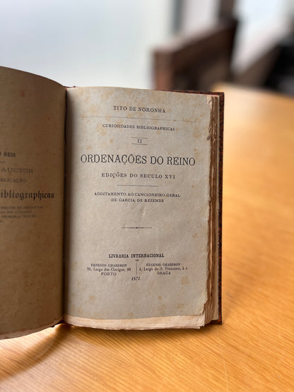 CURIOSIDADES BIBLIOGRAPHICAS I E II