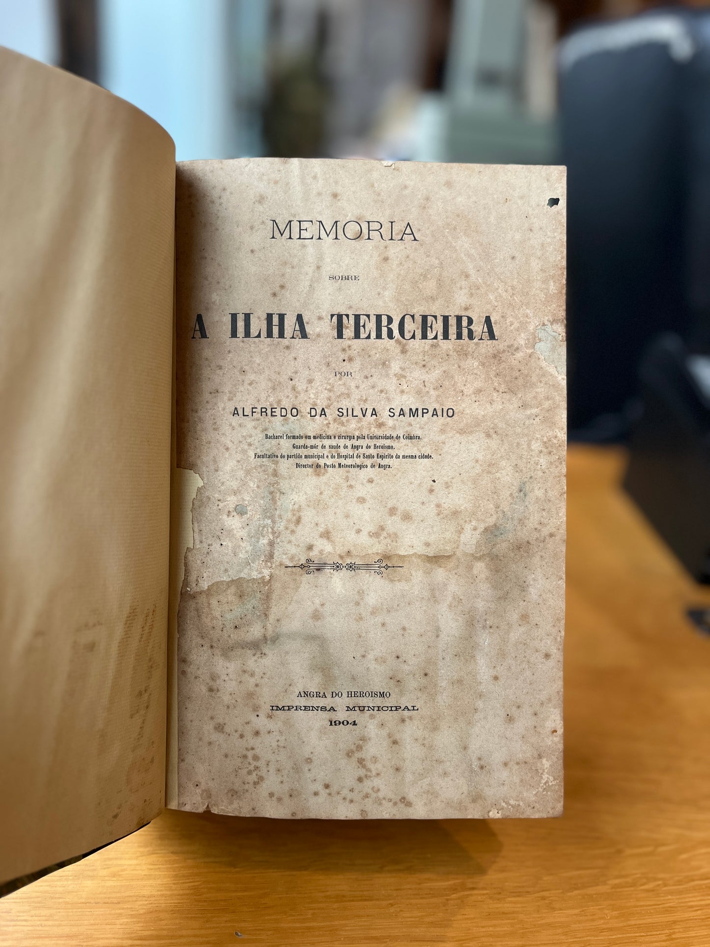 MEMÓRIA SOBRE A ILHA TERCEIRA